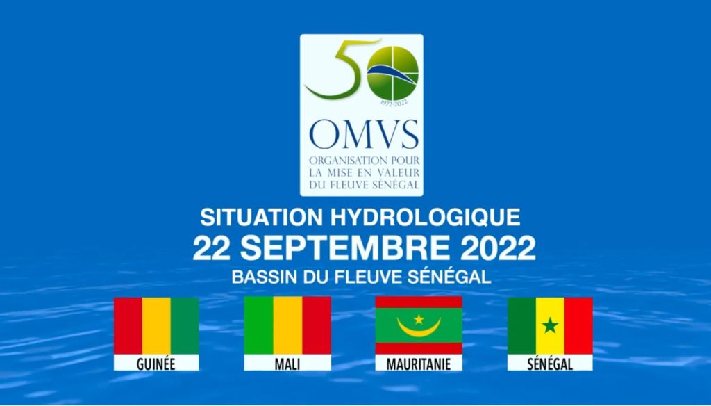 Situation hydrologique du 22 septembre 2022 du Bassin du fleuve Sénégal
